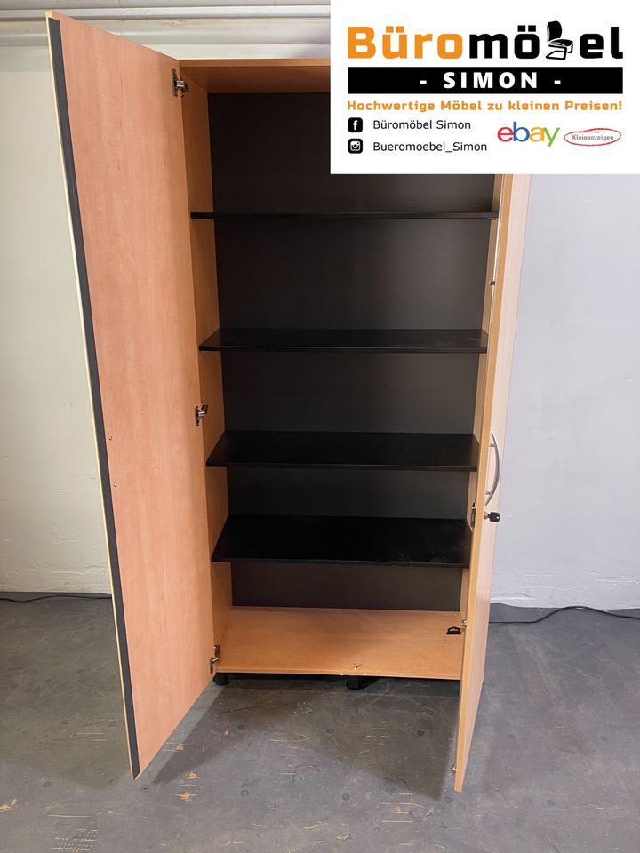 ❗️5x Ceka Buche Büroschrank Aktenschrank Rolladenschrank Roll- Standcontainer Kommode Unterschrank Abschließbar Modern Komplettset Hochwertig Design Büro Sideboard Flügeltürenschrank Lieferung Möglich in Linden