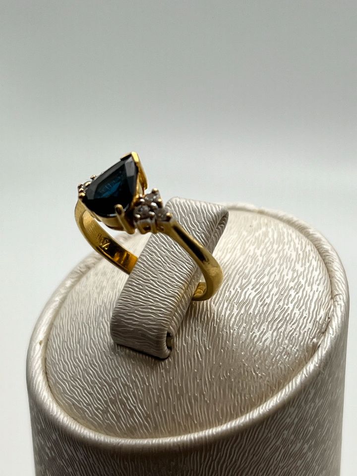 BRILLANT SAPHIR RING & OHRSTECKER OHRRINGE  90% 900 GOLD FJV in Essen