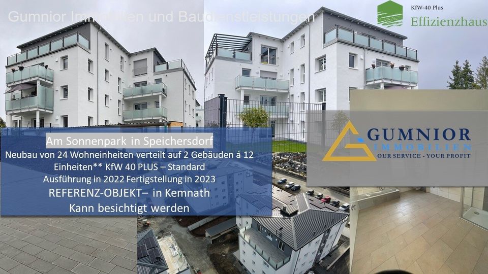 Grundbuch statt Sparbuch !Trendy 4 ZKB-Wohnung im KfW 40 Ausführung ** Top Preis-Leistungsverhältnis !! in Speichersdorf