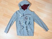 YIGGA Hoodie Kapuzenpullover grau melliert/weinrot Gr. 146/152 Baden-Württemberg - Böhmenkirch Vorschau