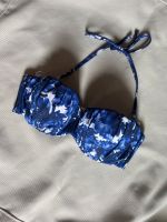 H&M Bikini Oberteil blauer Blumenprint Neckholder Größe 75C Dresden - Cotta Vorschau