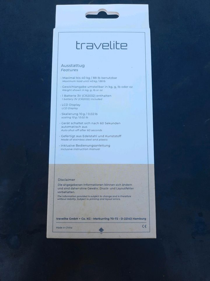 Travelite Kofferwaage Silber Alu Neu in Lauchringen