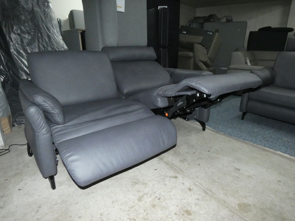 3-2er Echt Leder Sofa Garnitur 2x elektr Relaxsitze anstatt 6299€ in Hagen am Teutoburger Wald