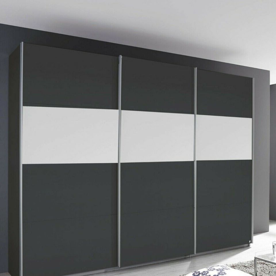 Schwebetürenschrank "Blackline" 203x210x62cm versch. Farbauswahl in Großheubach