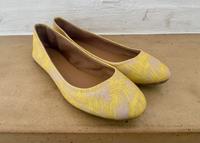 Ballerinas 39 Stoff Gelb Creme Neuwertig h&m München - Pasing-Obermenzing Vorschau