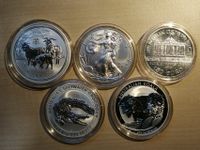 Silbermünzen Lunar, Eagle, Philharmoniker, Koala, Salzwasserkroko München - Allach-Untermenzing Vorschau