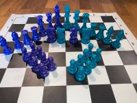 Schachset  - LILA & TEAL - Schachfiguren - Chess Nordrhein-Westfalen - Neuss Vorschau