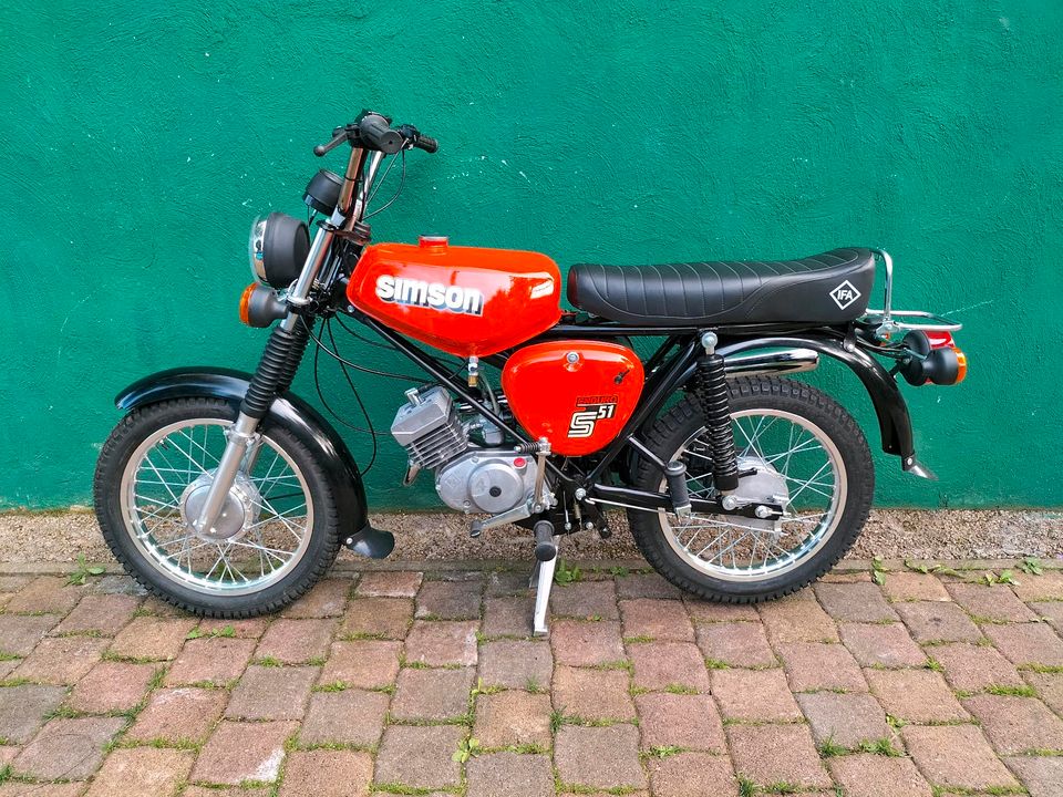 Simson S51 Enduro , Neuaufbau , Papiere , 12 Volt Vape Zündung in Nordhausen