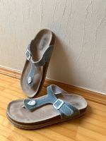 Sandalen/Zehentrenner von Seasons • Größe 38 • Jeans-Stoff Niedersachsen - Hildesheim Vorschau