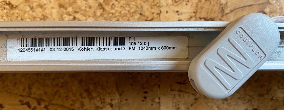Cosiflor Plissee freihängend zum Bohren 104 x 65 cm weiss in Alzenau