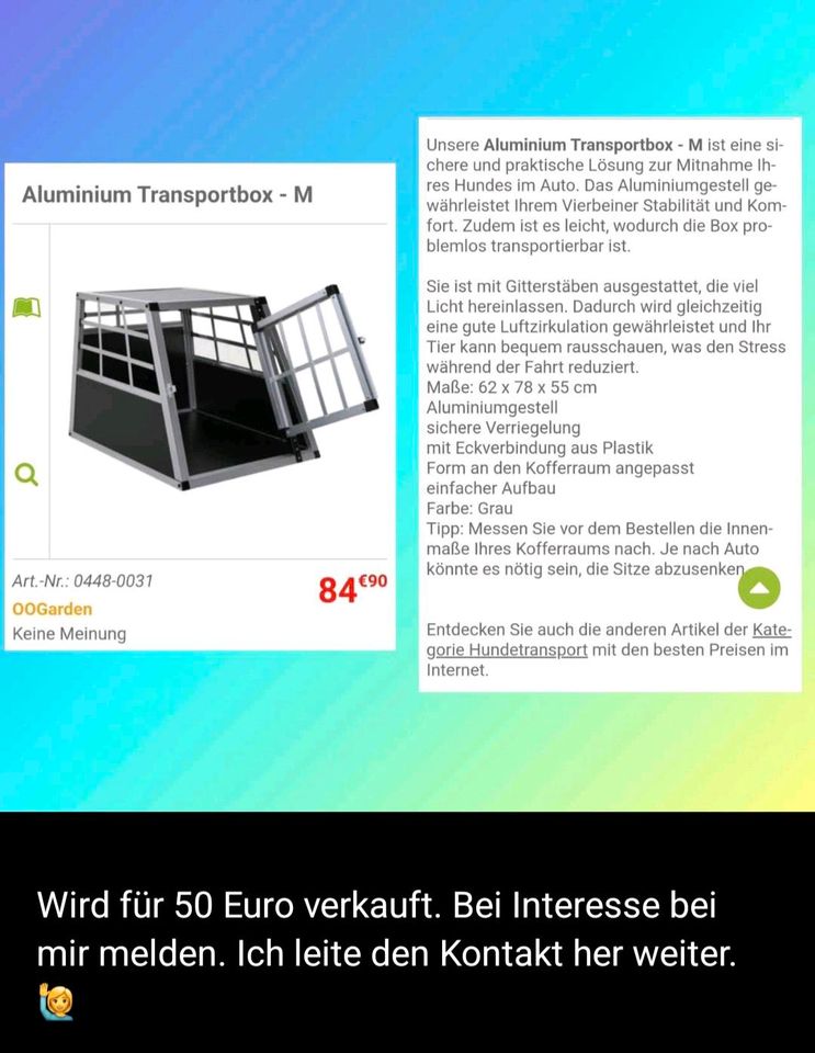 Aluminium Transportbox Gr M in Wallhausen (Helme)