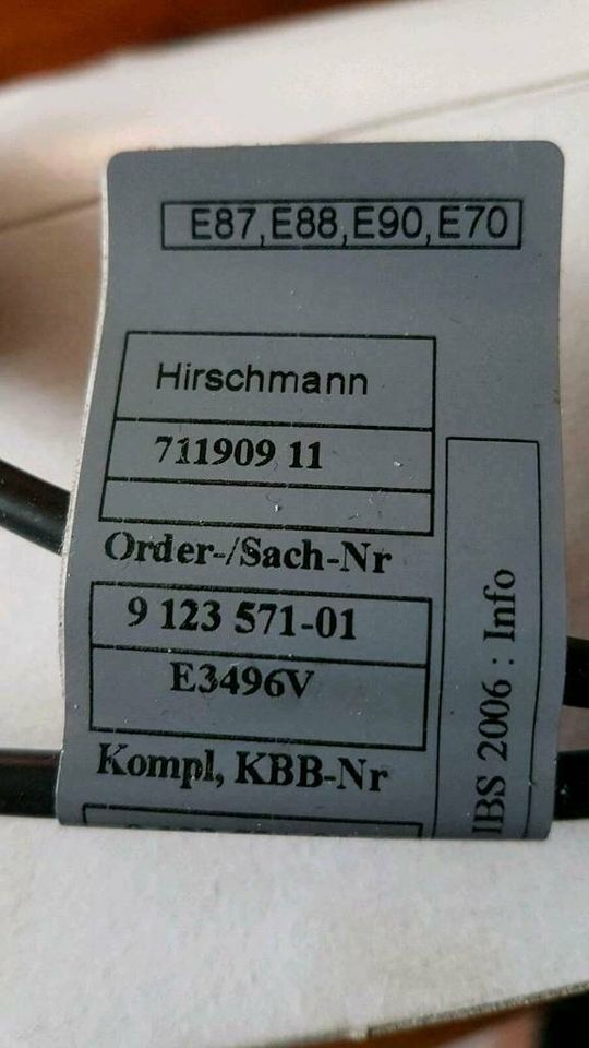 BMW X5 Batterie Kabel IBS 7603567 - 02 mit Hirschmann 71190911 in München