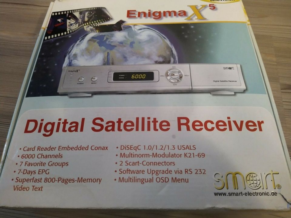 Smart Enigma X5- 1xConax Kartenleser Digital Sat Receiver Satelit in Crailsheim