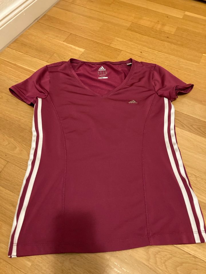 Adidas Damen Sport t-Shirt Damen Shirt climacool weinrot 40 in Ahaus