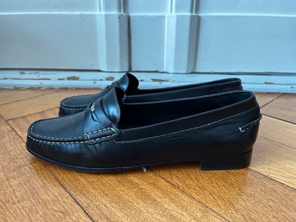 BALLY Penny Loafer College Slipper 38,5 Schwarz Leder Top in Berlin