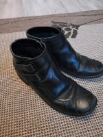 Stiefelette schwarz Gr. 7 1/2 Echtleder Sachsen-Anhalt - Wallstawe Vorschau