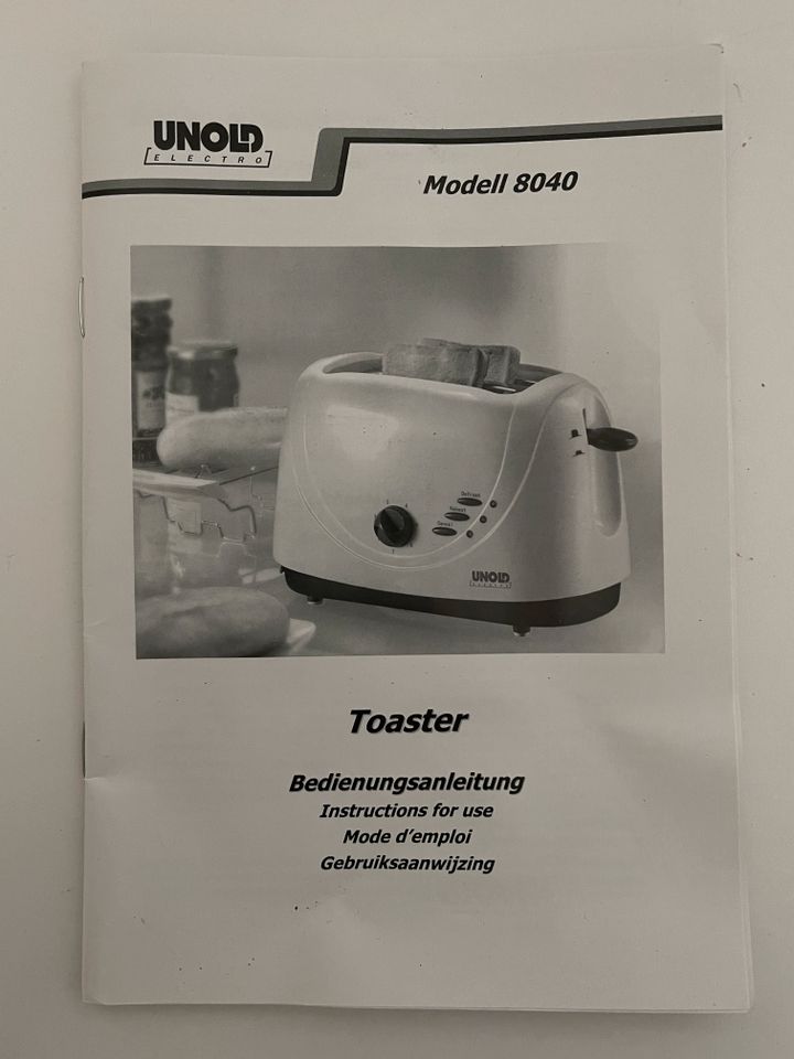 „Unold Komfort Toaster“, weiß, „gut erhalten“ in Melle