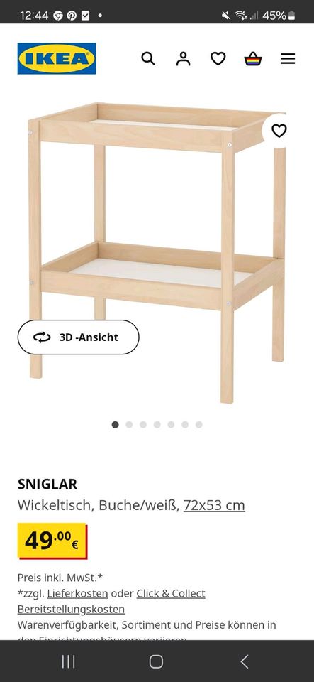 Ikea Wickeltisch Singlar und Önkslig Behältersystem in Waldeck