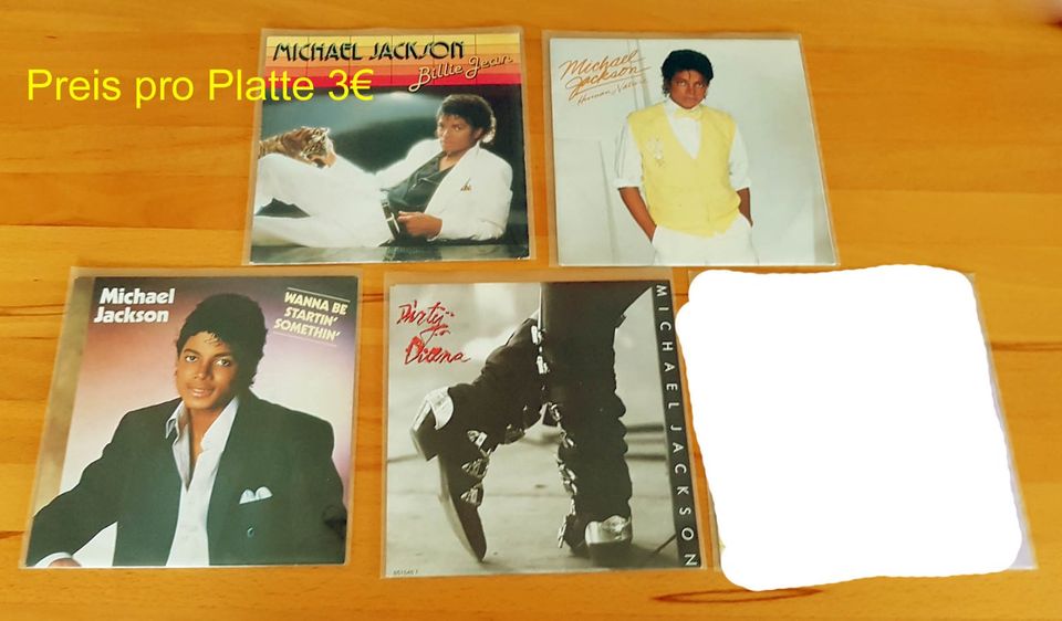 4Michael Jackson Singles Preis steht auf Cover in Neustadt an der Weinstraße