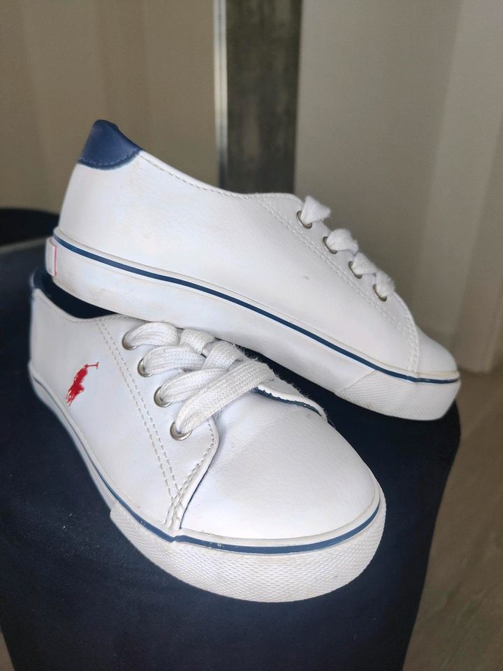 Ralph Lauren Polo Sneaker Schuhe weiß Größe 26,5 Turnschuhe in Wiesbaden