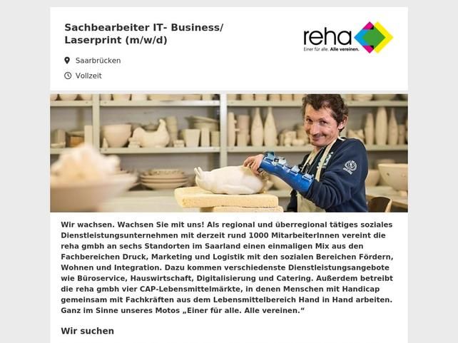 Sachbearbeiter IT- Business / Laserprint (m/w/d)/Saarbrücken in Saarbrücken