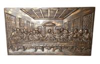 Relief-Bild Abendmahl-Motiv, Bronzefarbig, 62 x 34 cm, 70er Jahre Nordrhein-Westfalen - Brakel Vorschau