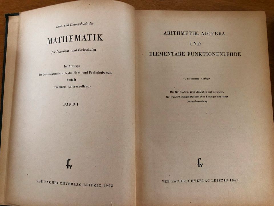 Lehr-Übungsbuch Mathematik I u.II für Ingenieur- u. Fachschulen in Fulda