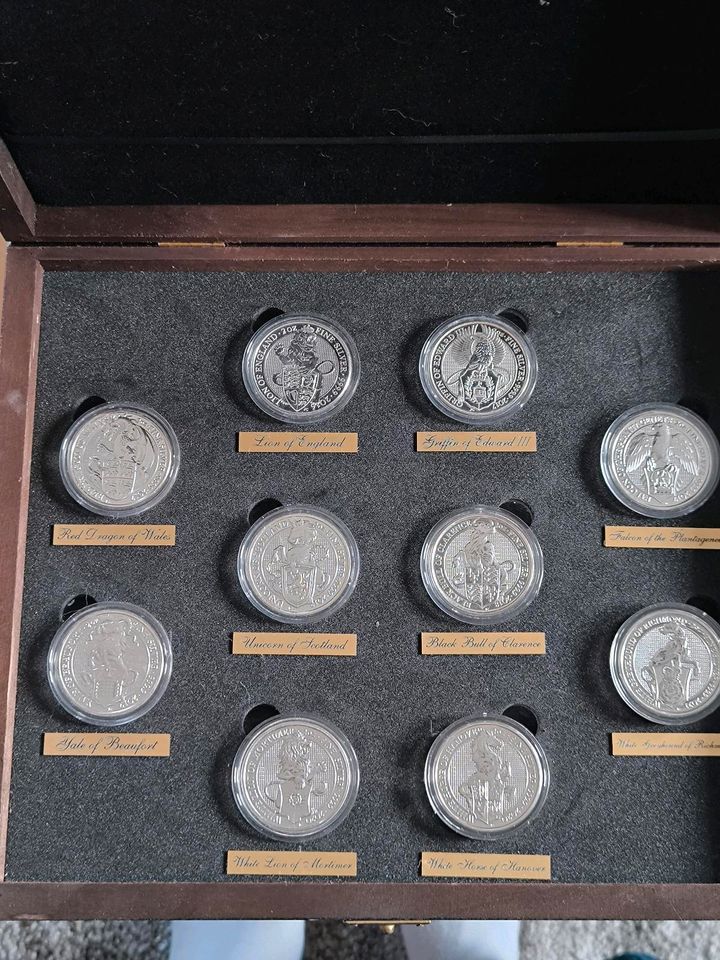 Silbermünzen Sammlung Queens BEASTS Großbritannien  2oz Silber in Suhl