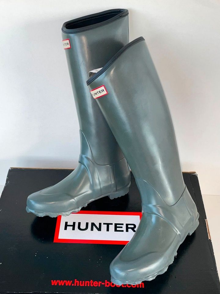 Hunter, Regent Neo, Gummistiefel, gloss, graphit (grau) Gr. 37 in Grenzach-Wyhlen