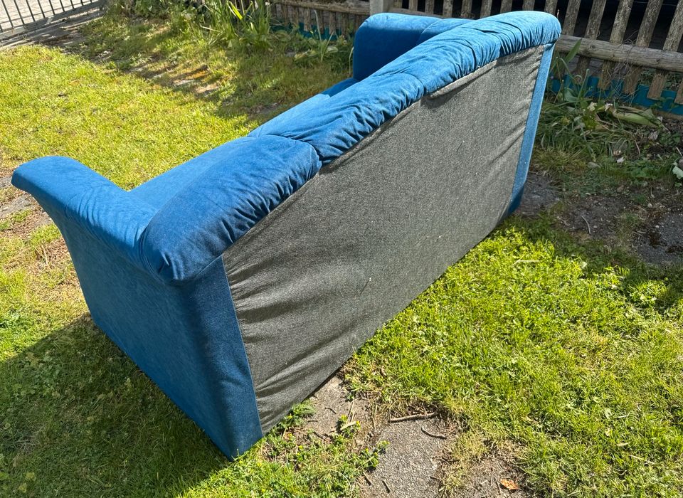 Schlafsofa aus Stoff in Blau 153x83x77cm in München