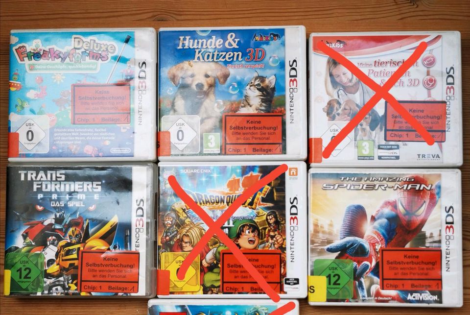 Nintendo DS + 3 DS Spiele Mädchen Junge Helden Tiere... in Krummbek