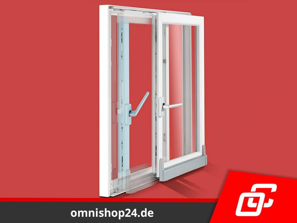 Kunststoff Tür 1700x2300 Weiß Fenster PSK Terrassentür nach Maß PVC Parallel-Schiebe-Kipp Balkontür aus Polen Schiebetür Kunststofffenster Kippfenster Schiebe-Kipp-Tür in Görlitz