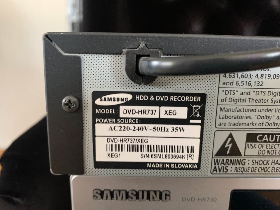 Samsung DVD-HR 737 - HDD / DVD-Recorder Festplattenrecorder in Hessen -  Offenbach | DVD Player & Recorder gebraucht kaufen | eBay Kleinanzeigen ist  jetzt Kleinanzeigen