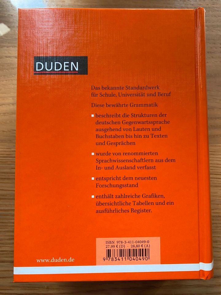 Duden - 4 - Die Grammatik (9. Auflage, Gebundene Ausgabe) in Hamburg