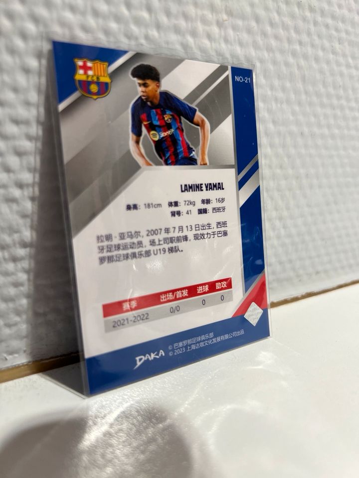 Lamine Yamal FC Barcelona Fußballkarte in Bad Homburg