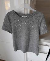 NEU / Graues T-Shirt mit Perlen Gr. M Saarland - Wadgassen Vorschau