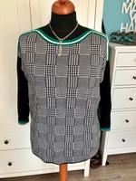 Oui Pulli Hahnentritt schwarz weiß grün Gr. 46 Baden-Württemberg - Bingen Vorschau