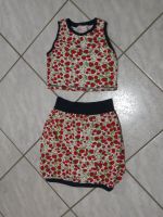 Set Rock und Crop Top "Erdbeeren" handmade DIY Gr. 134 140 TOP! Nordrhein-Westfalen - Wegberg Vorschau