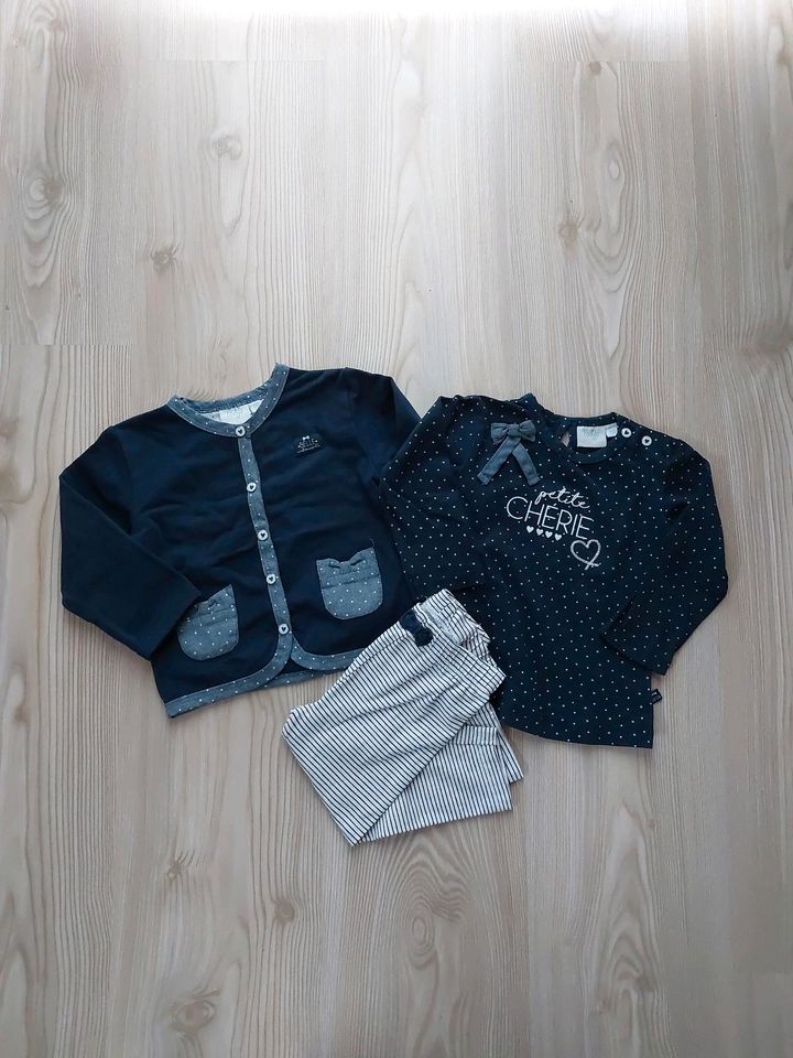 Feetje Set (Sweatjacke,Langarmshirt, Leggings) Gr. 80, Fb. marine in Burgrieden