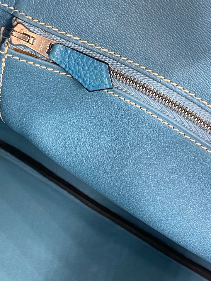 HERMÈS Birkin 35 Blue Jean Palladium Togo Tasche Handtasche Hermes in München