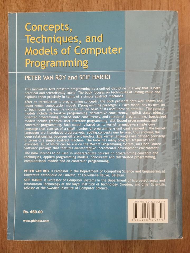 Concepts, Techniques And Models Of Computer Programming in Darmstadt
