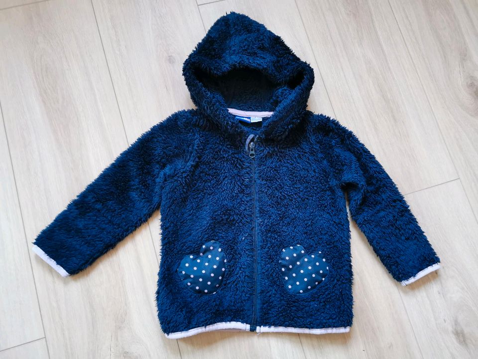 Teddy Jacke dunkelblau Größe 86/92 in Starsiedel