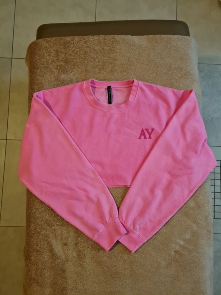 Bauchfreier Sweatshirt - Pink - Gr. S/M (AY) in Frankfurt am Main