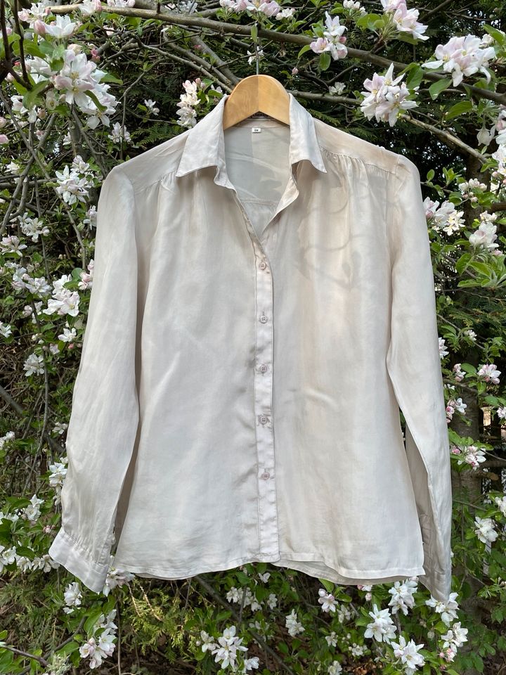 True Vintage Bluse 100% Seide Creme in Ottobrunn