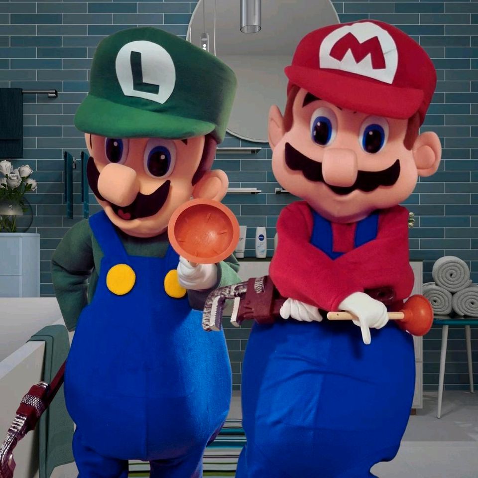 Super Mario Brothers Maskottchen Kostüm Geburtstag Party in Berlin