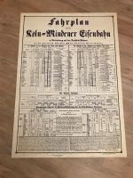 KÖLN-MINDENER EISENBAHN Fahrplan 1855 75x54cm Plakat Nachdruck Rheinland-Pfalz - Ochtendung Vorschau
