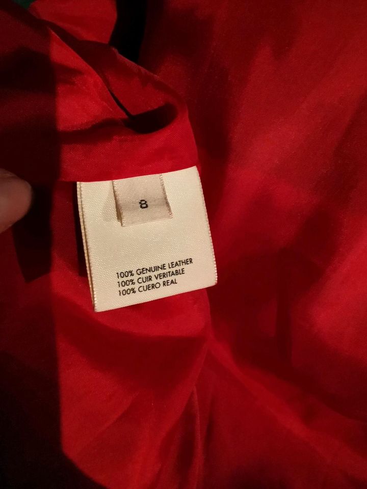 Rote Lederjacke Calvin Klein Gr 8 in Bochum