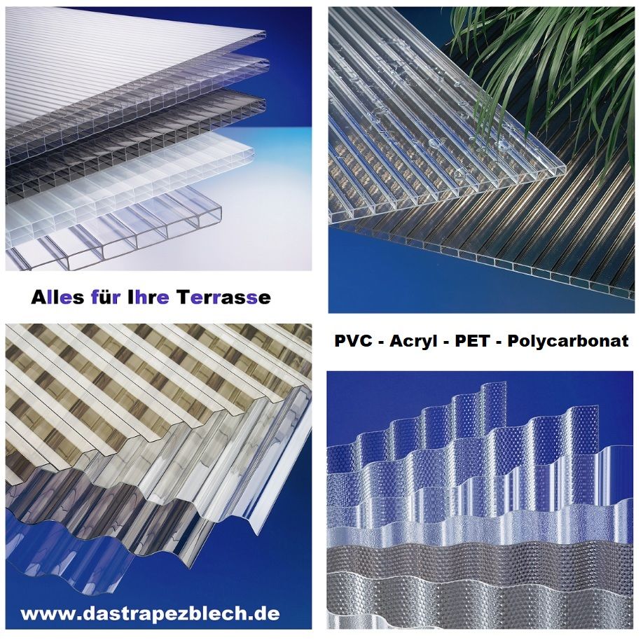 Polycarbonat Lichtplatte Spundwand Hagelfest klar bis 9m m² nur in Owschlag