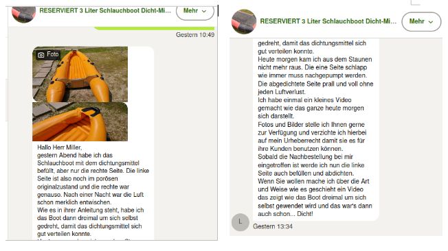 RESERVIERT   5 Liter Schlauchboot Dicht-Mittel Undichtigkeit in Leer (Ostfriesland)