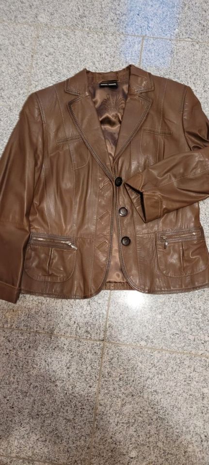 Gerry Weber Lederjacke  Gr. 40 in Braun  wie NEU in Hamburg